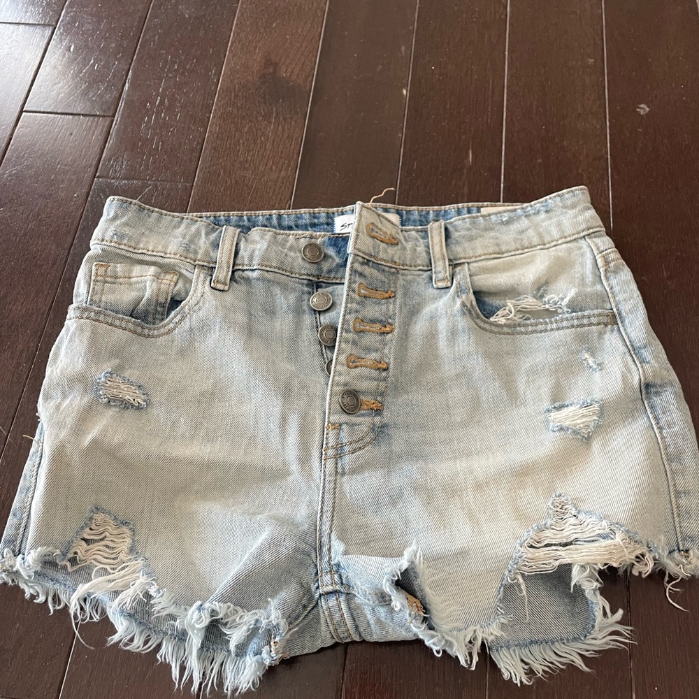 Studio Blue denim button up shorts size 25